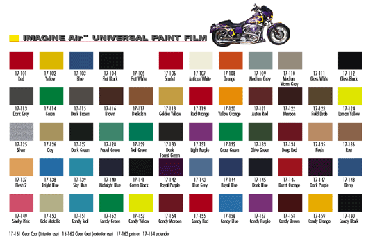 Motorcycle Paint Color Chart